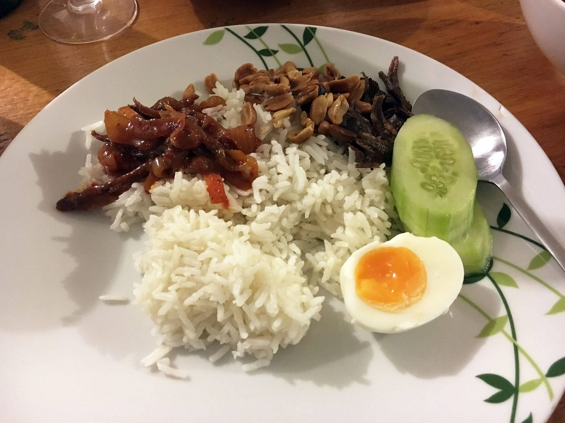 Nasi Lemak, white rice, savory meat sauce, Full HD Desktop Wallpaper