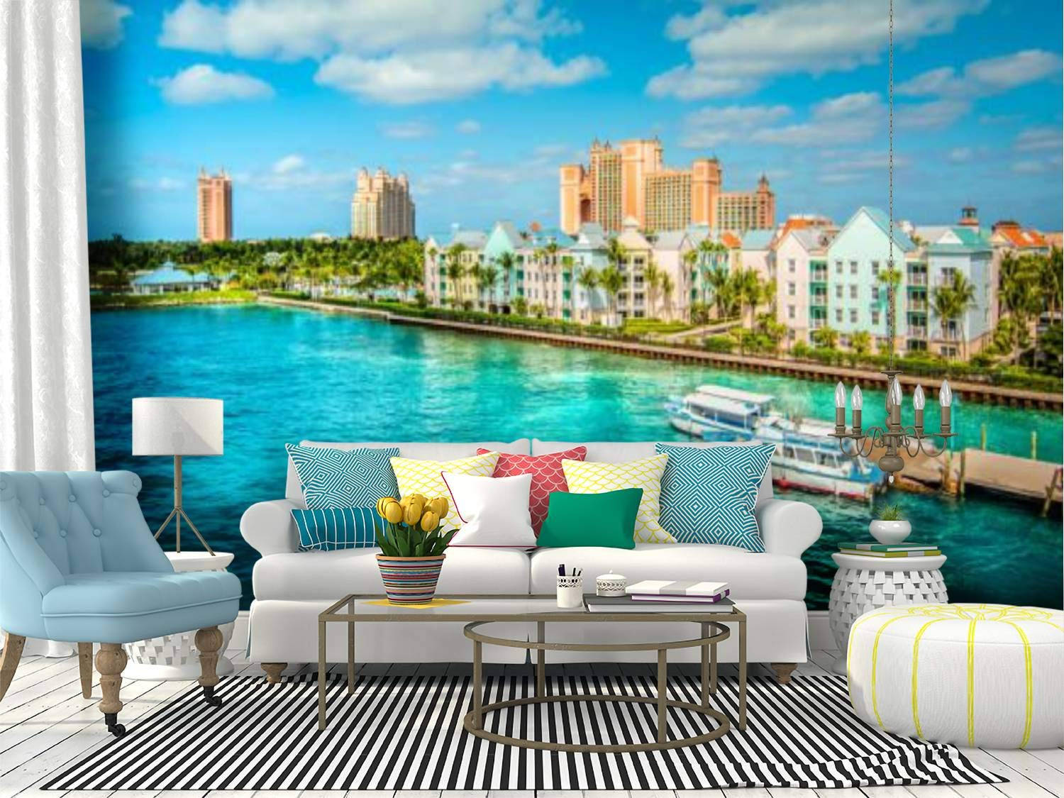 Nassau Bahamas, tropical harbor, turquoise water, HD Desktop Wallpaper