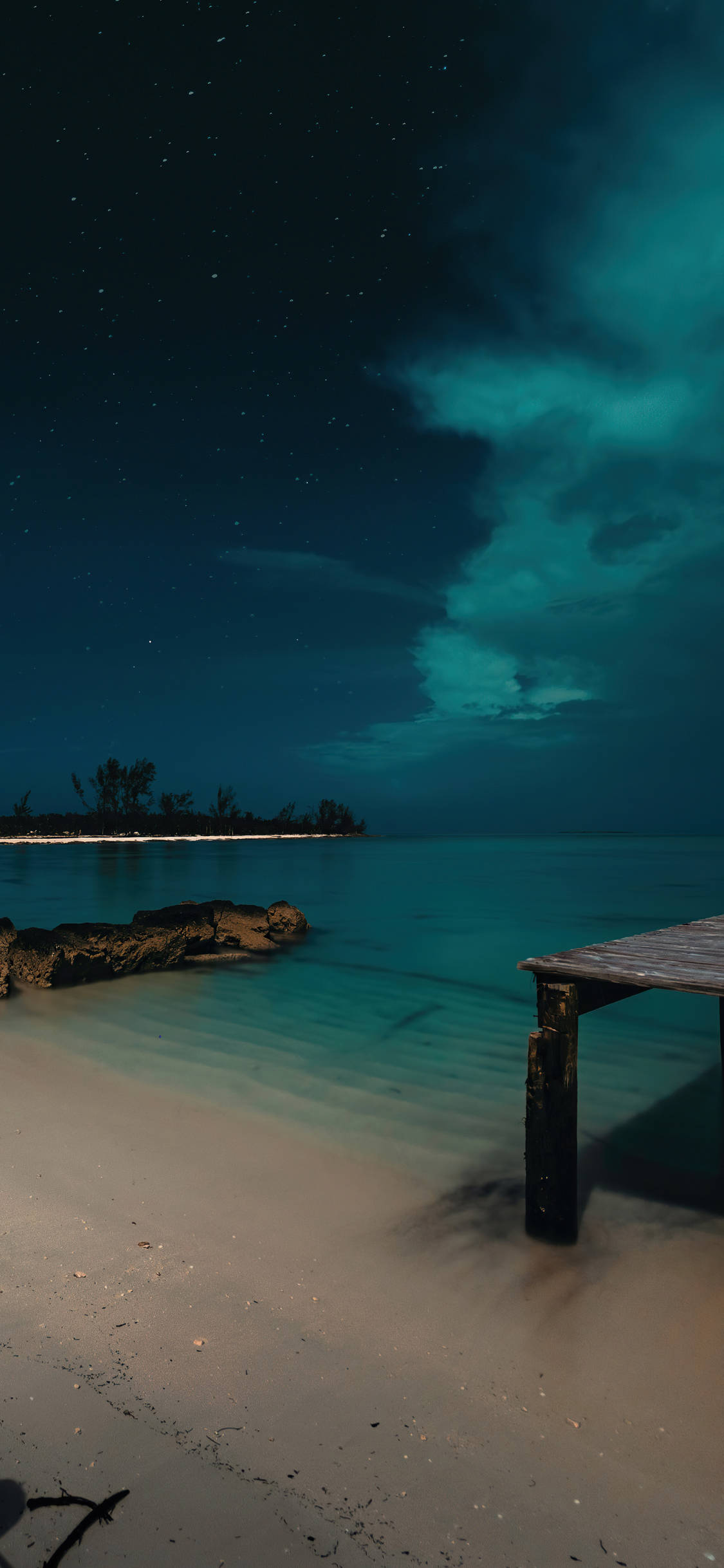 Nassau Bahamas, blue night sky, turquoise waters, Full HD Phone Wallpaper
