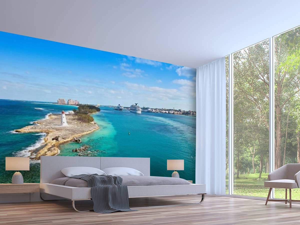 Nassau Bahamas, living room mural, turquoise lagoon, SD Desktop Wallpaper
