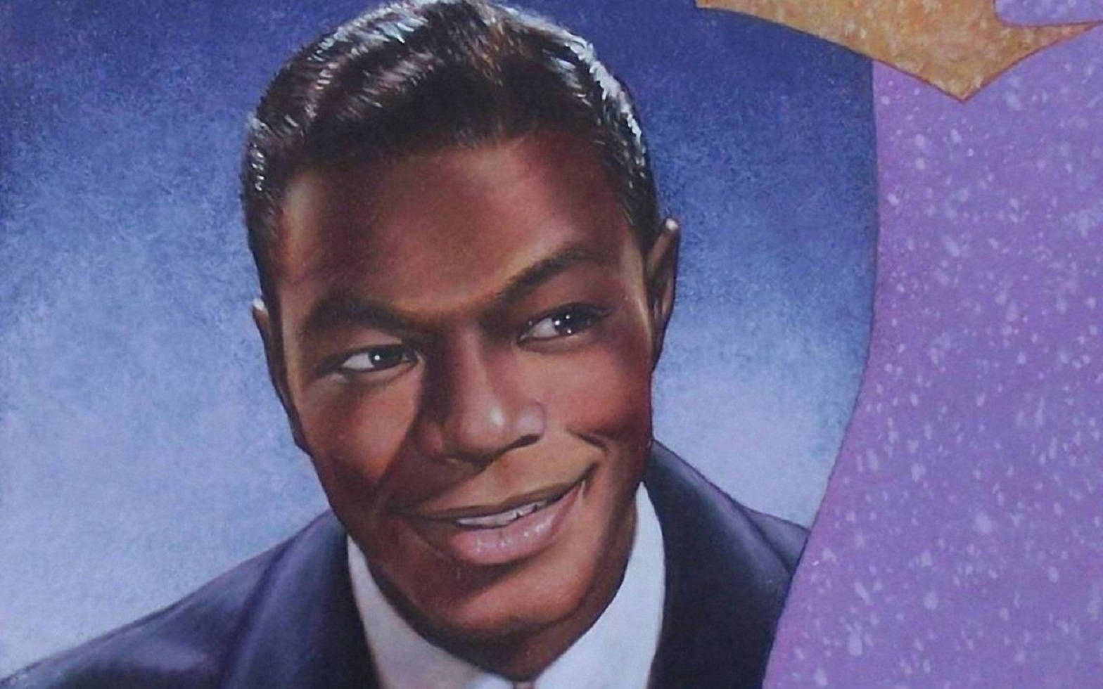 Nat King Cole, starry purple and blue background, suit, HD Desktop Wallpaper