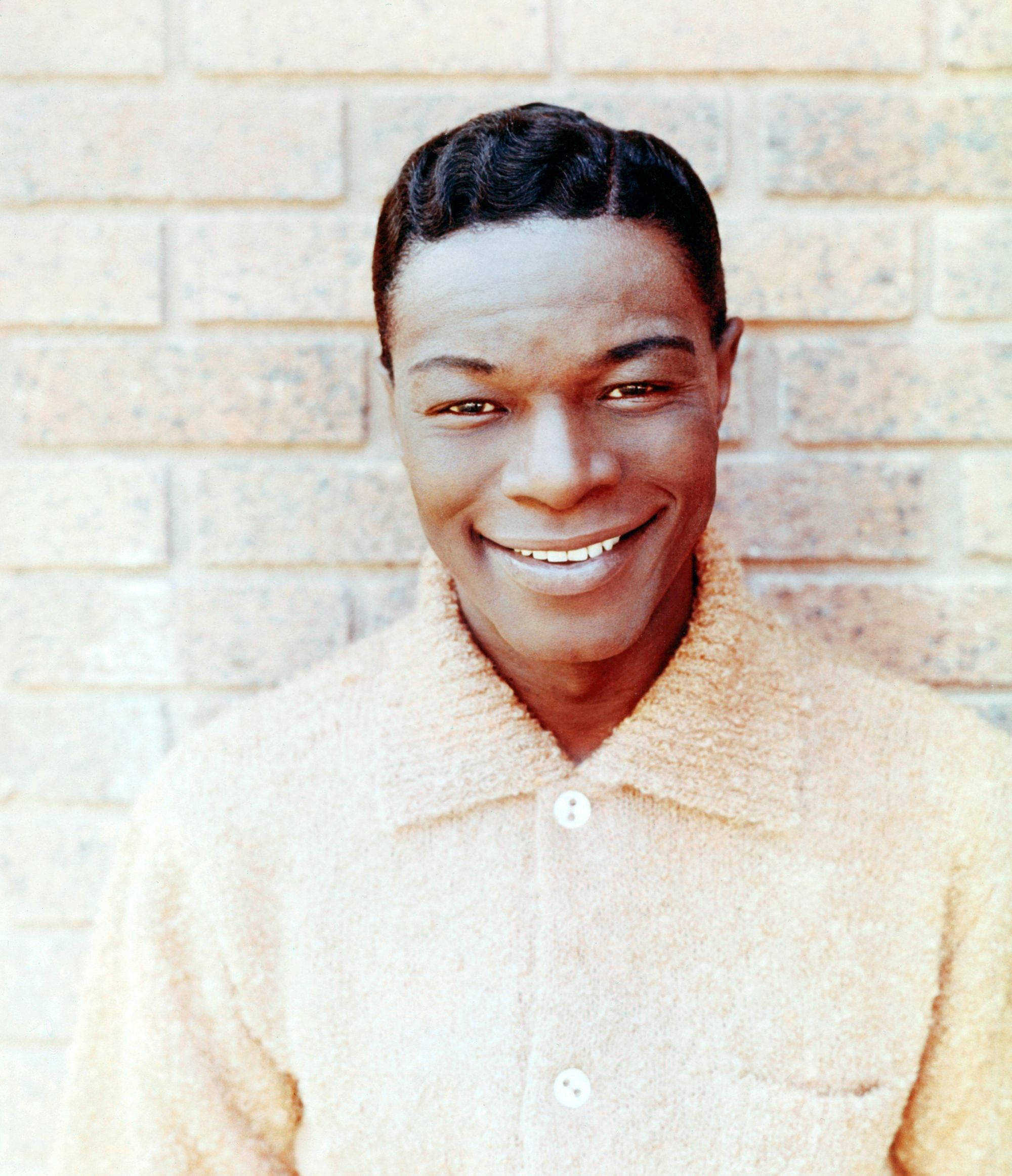 Nat King Cole, sherpa jacket, fuzzy beige shirt, Full HD Phone Wallpaper