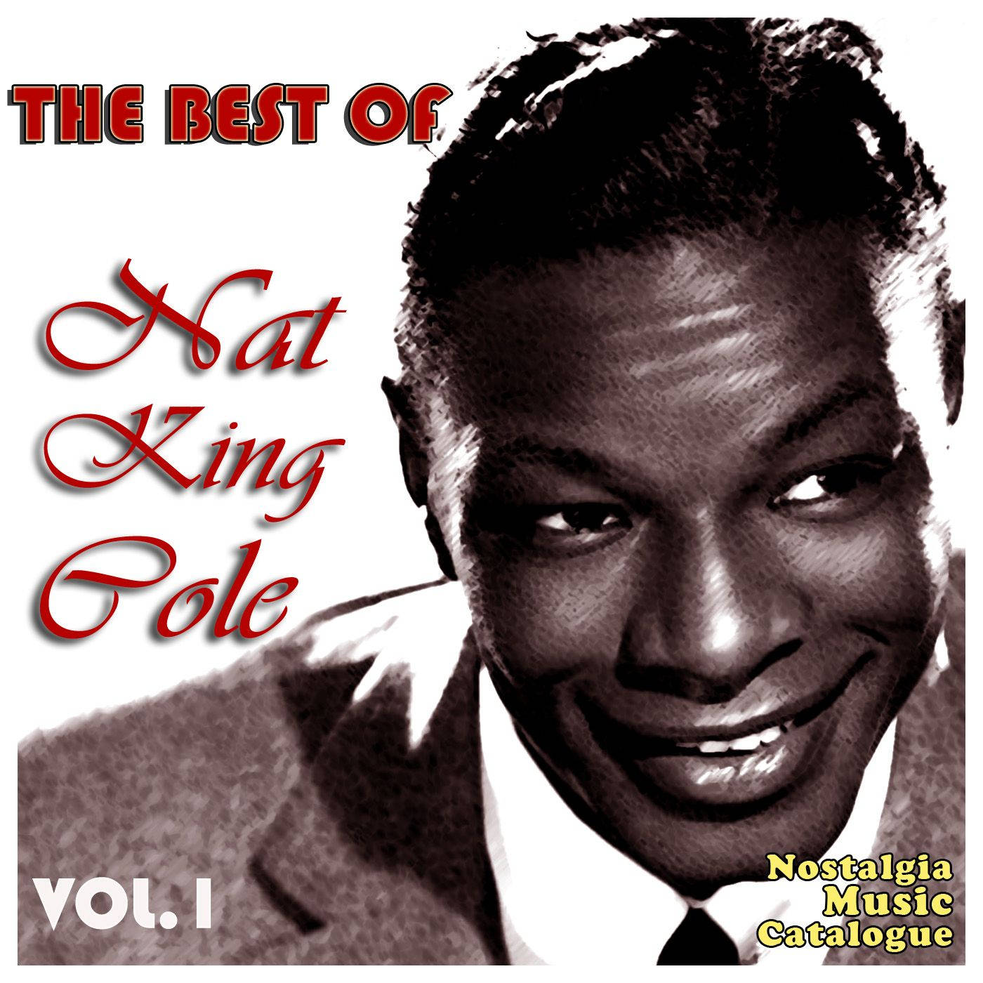 Nat King Cole, sepia-toned, red script text, HD Desktop Wallpaper