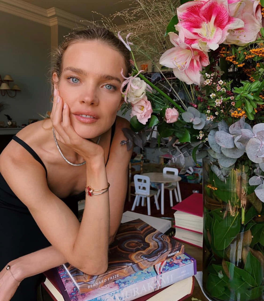 Natalia Vodianova, high-end photoshoot, blue eyes, HD Phone Wallpaper