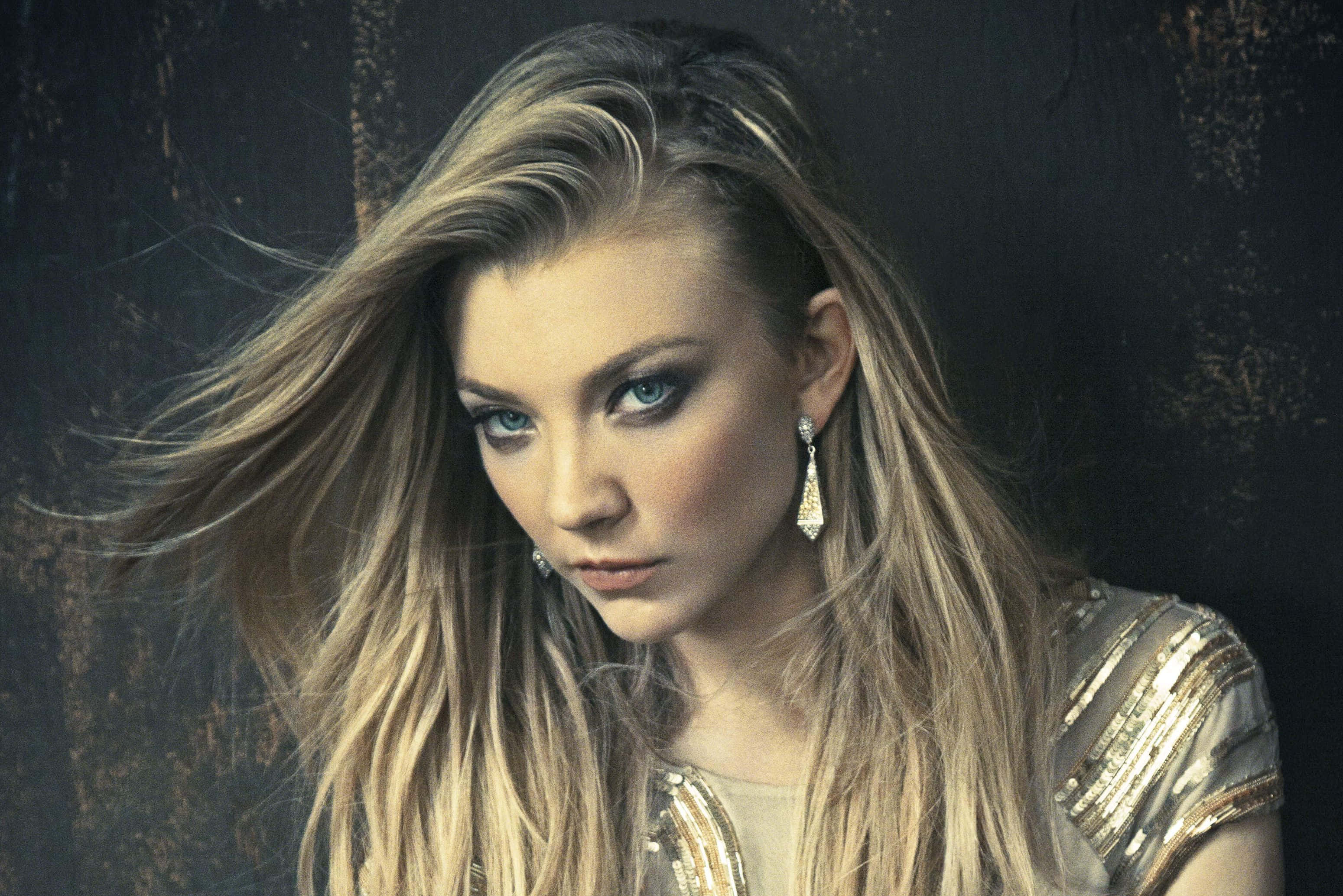 Natalie Dormer, blonde woman, blue eyes, 2K Desktop Wallpaper