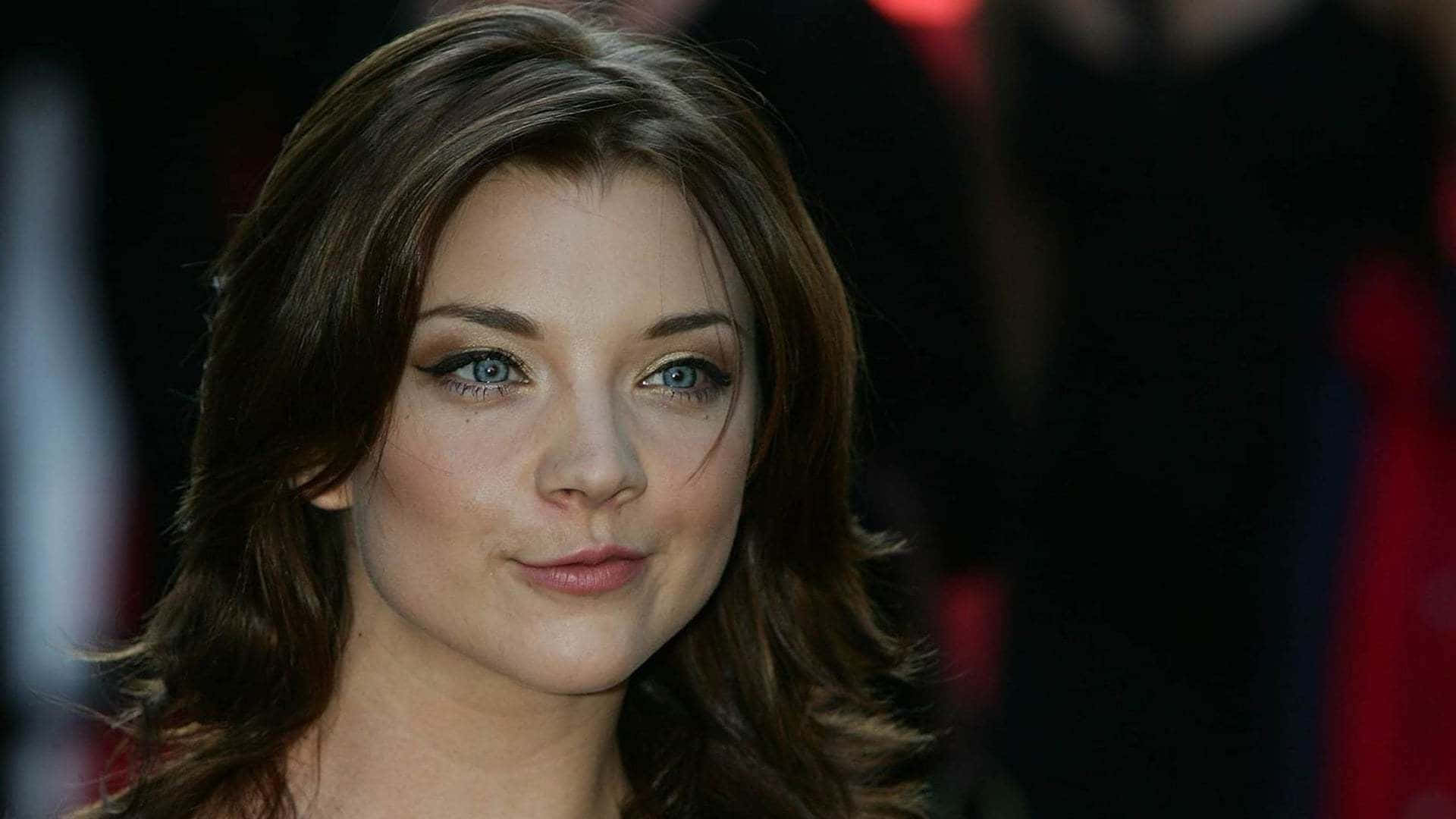 Natalie Dormer, blue eyes, wavy brown hair, Full HD Desktop Wallpaper