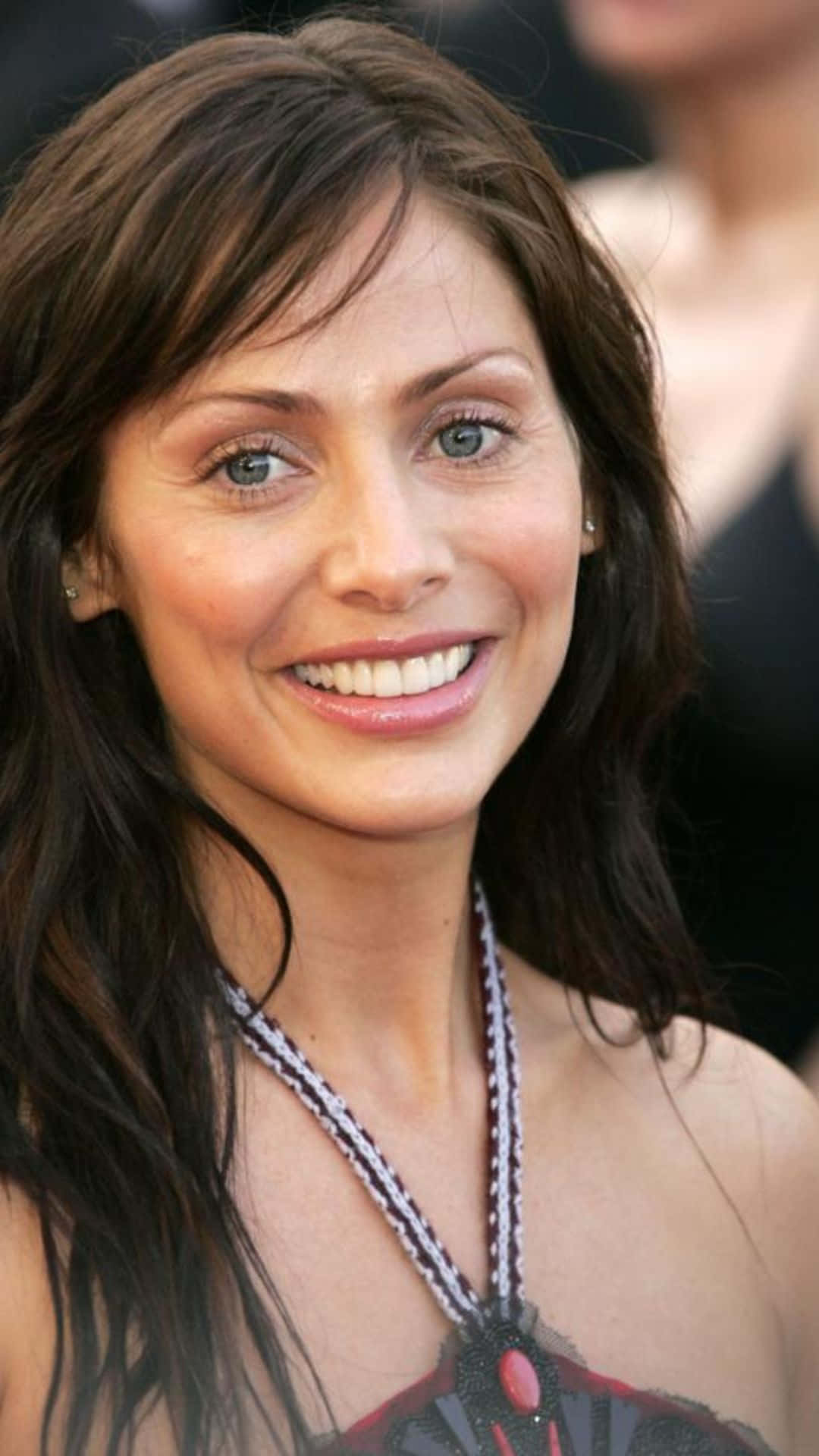 Natalie Imbruglia, smiling portrait, dark hair, Full HD Phone Wallpaper