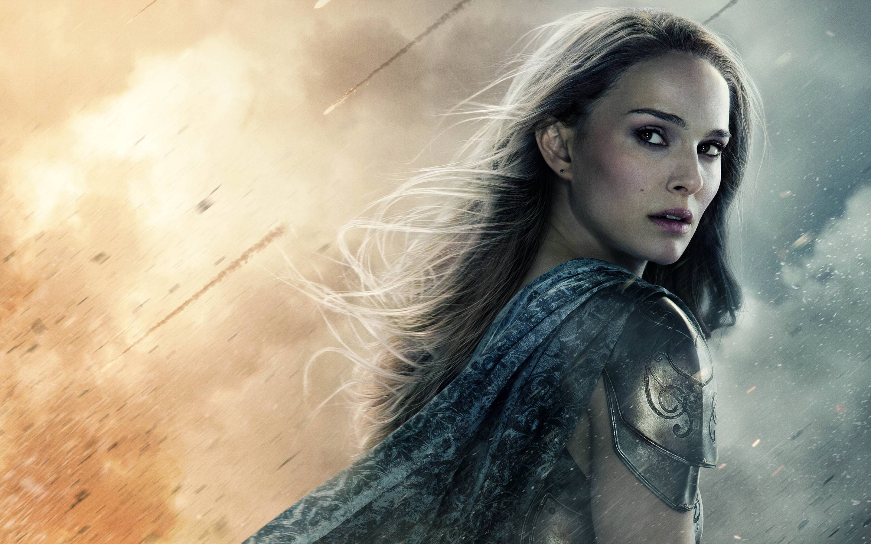 Natalie Portman, hero costume, ornate armor, 2K Desktop Wallpaper