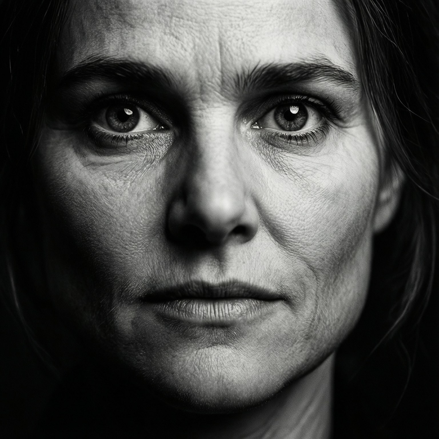 monochrome intensity portman, black and white, close-up portrait, HD Desktop Wallpaper