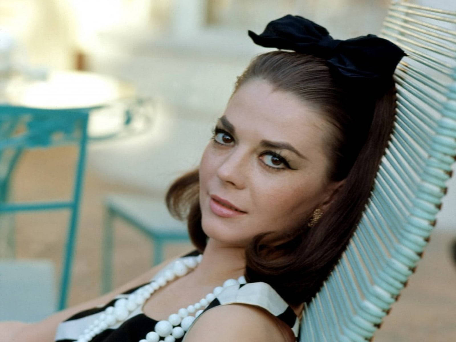 Natalie Wood, classic black and white, dark hair, HD Desktop Wallpaper