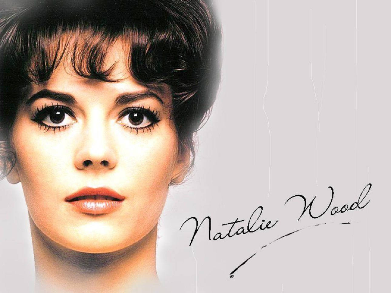Natalie Wood, dark hair, intense gaze, HD Desktop Wallpaper