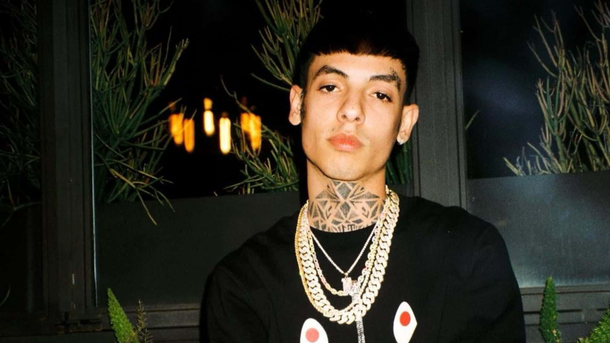 Natanael Cano, tattoos, gold chains, Full HD Desktop Wallpaper