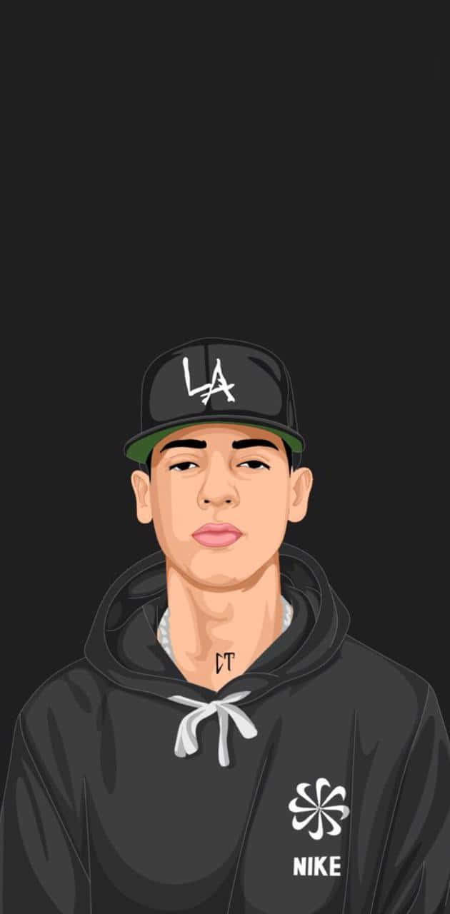 Natanael Cano, black hoodie, LA cap, HD Phone Wallpaper