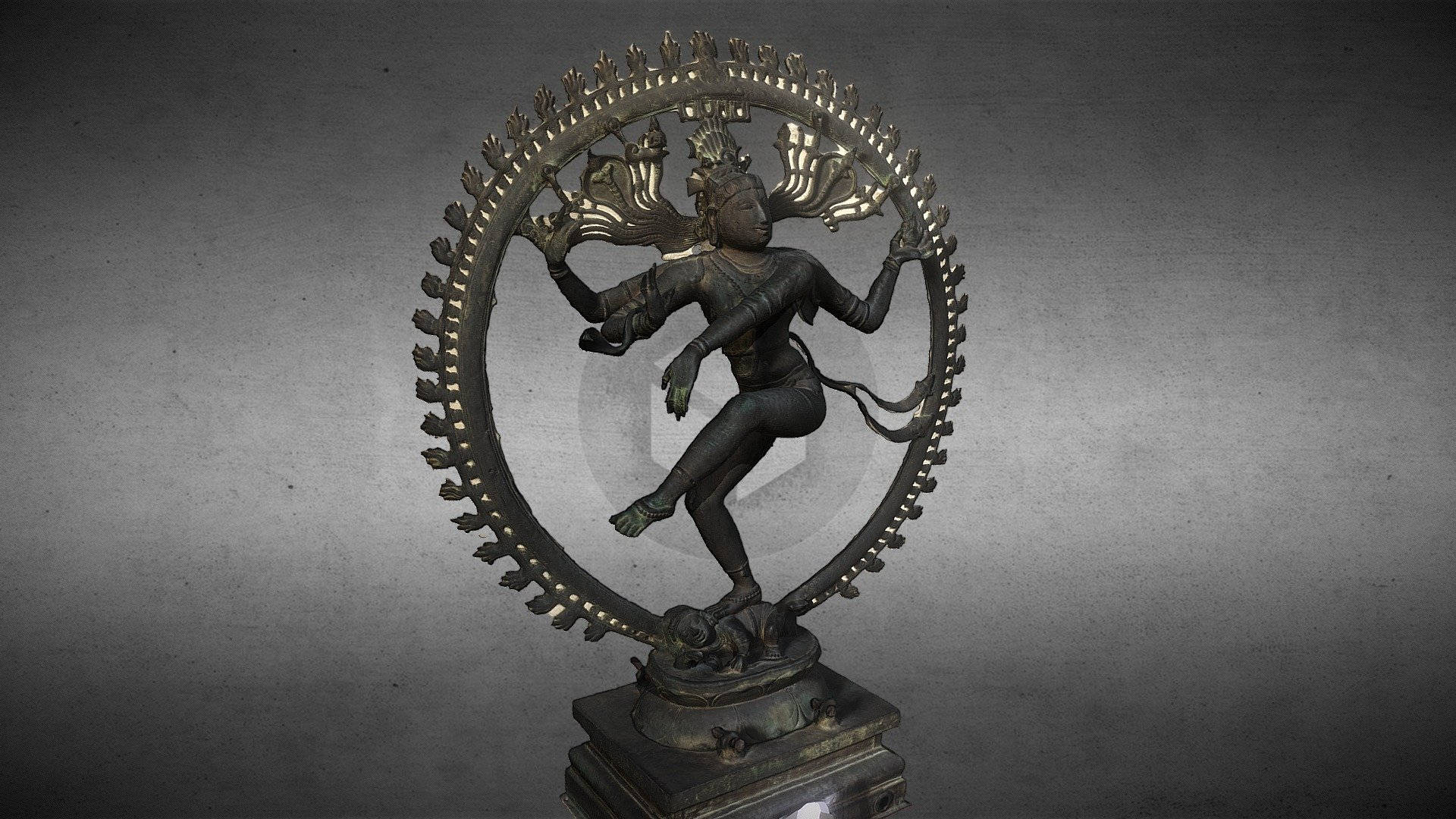 Nataraja, bronze statue, dynamic pose, Full HD Desktop Wallpaper