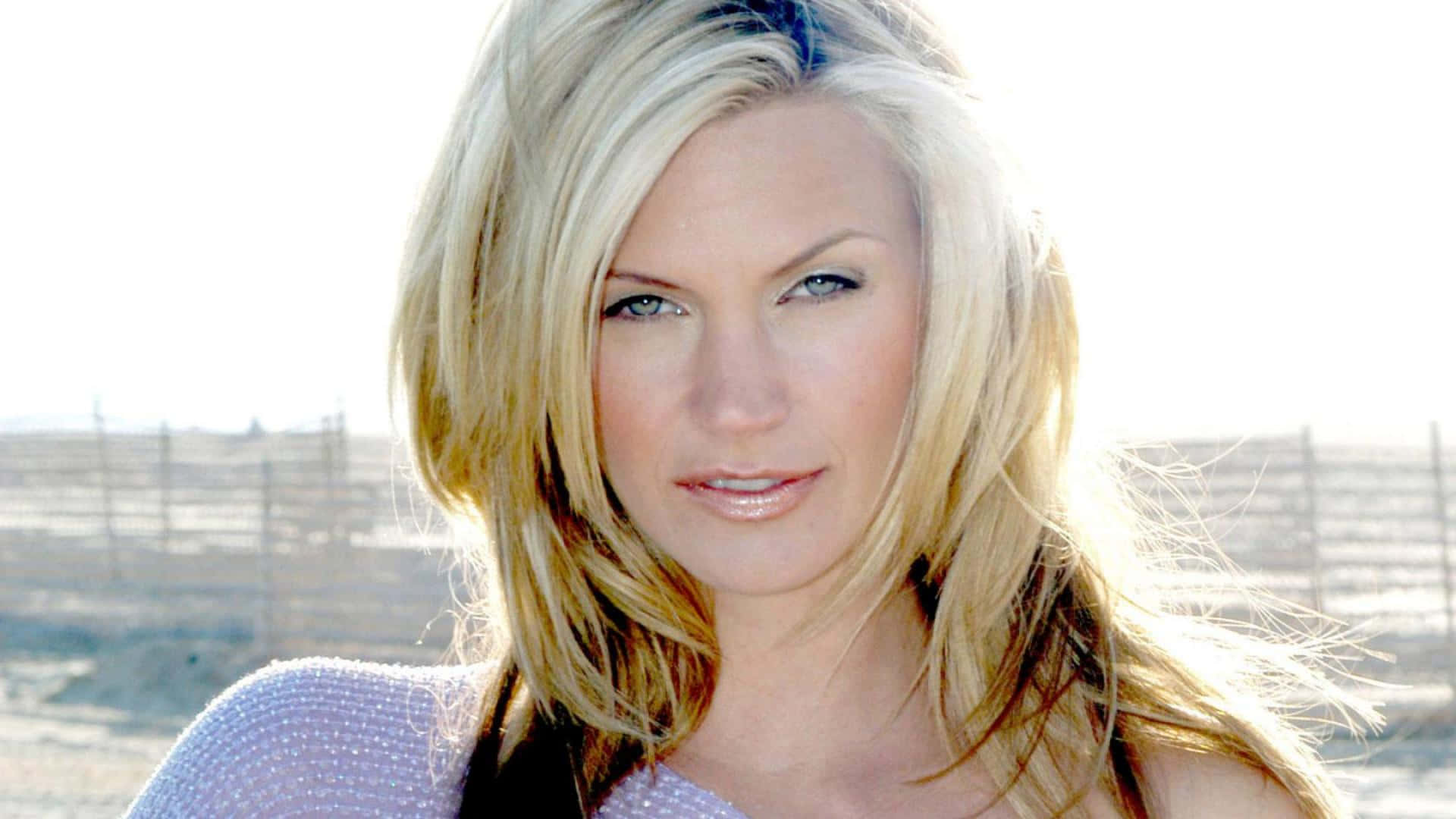 Natasha Henstridge, blonde woman, blue eyes, Full HD Desktop Wallpaper
