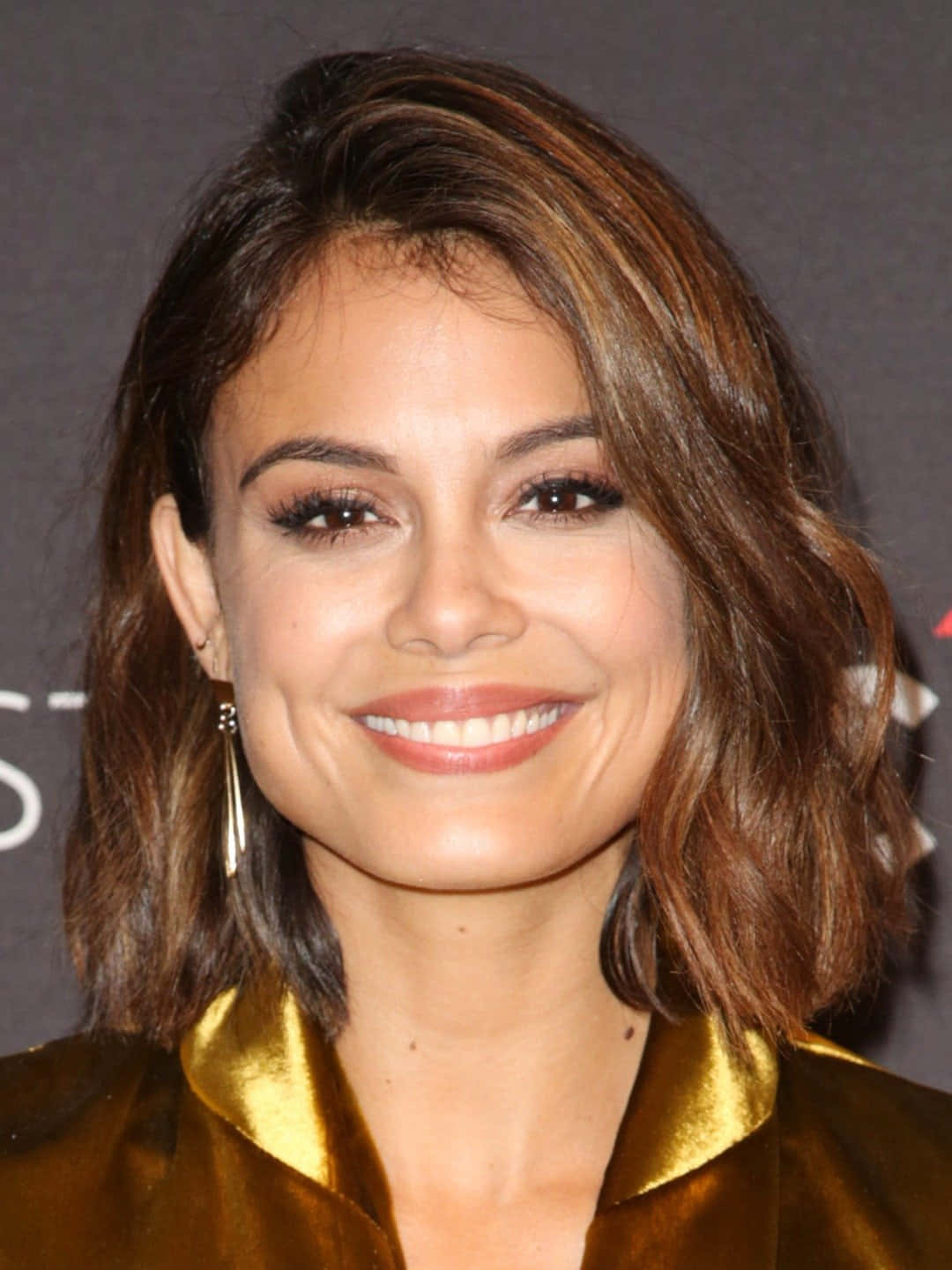 Nathalie Kelley, wavy brown hair, warm smile, HD Phone Wallpaper