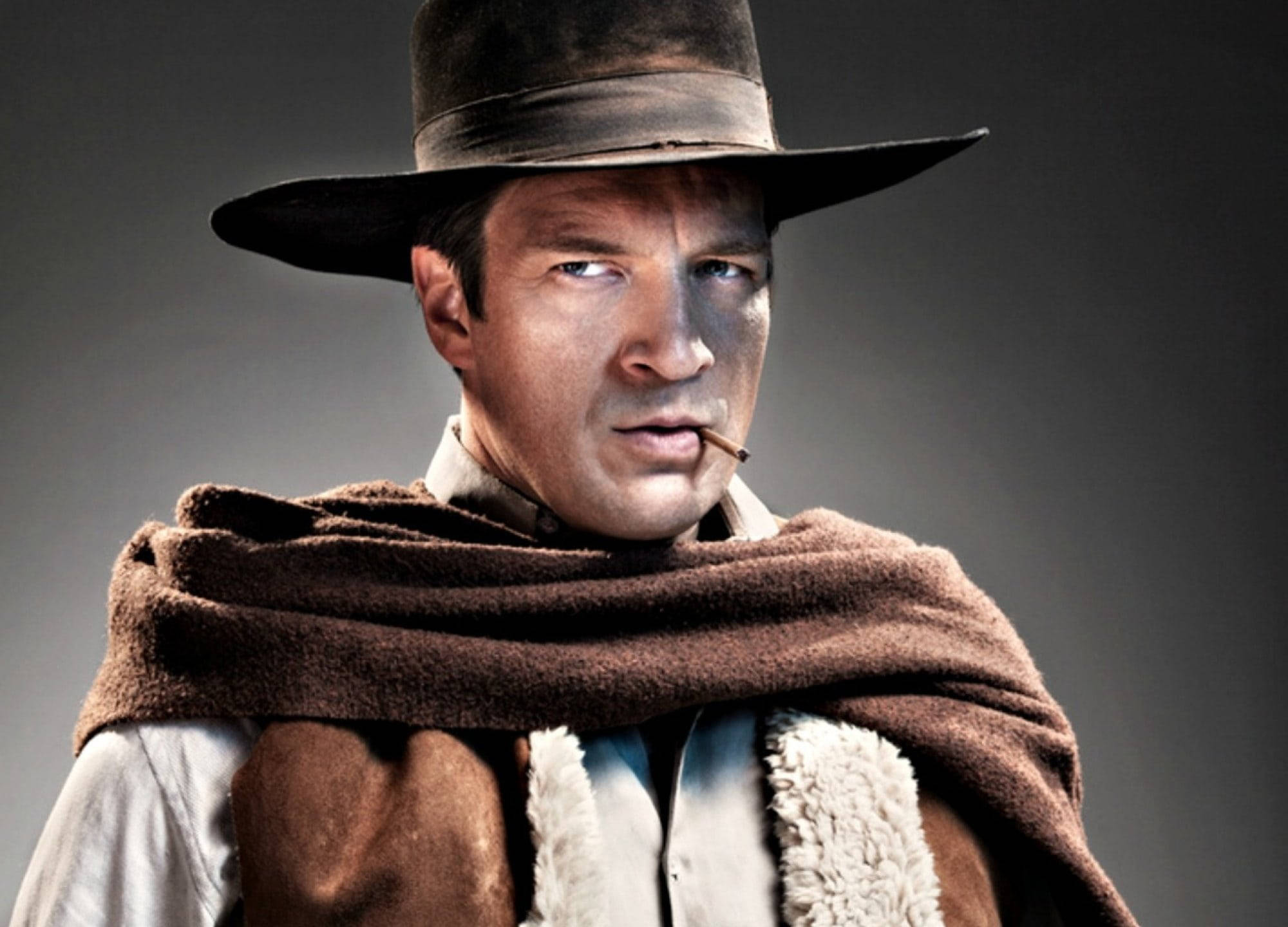 Nathan Fillion, cowboy, wide-brimmed hat, Full HD Desktop Wallpaper