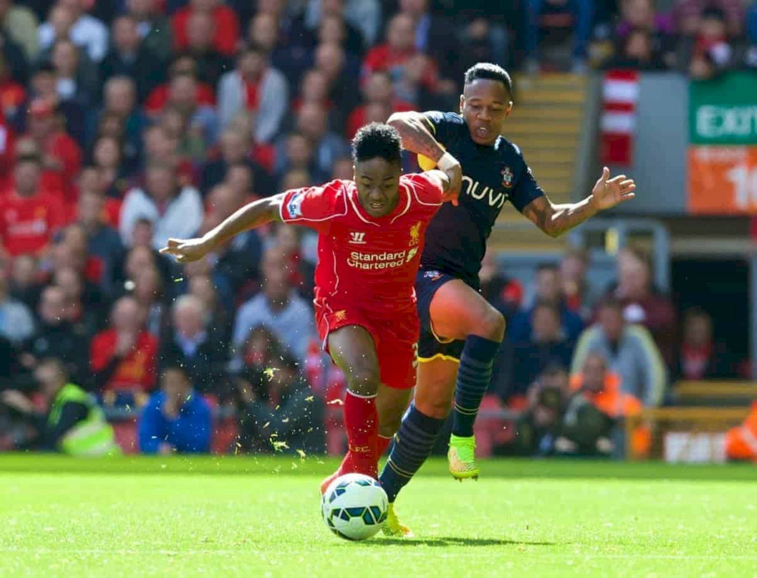 Nathaniel Clyne, soccer players, sunlit green pitch, Full HD Desktop Wallpaper