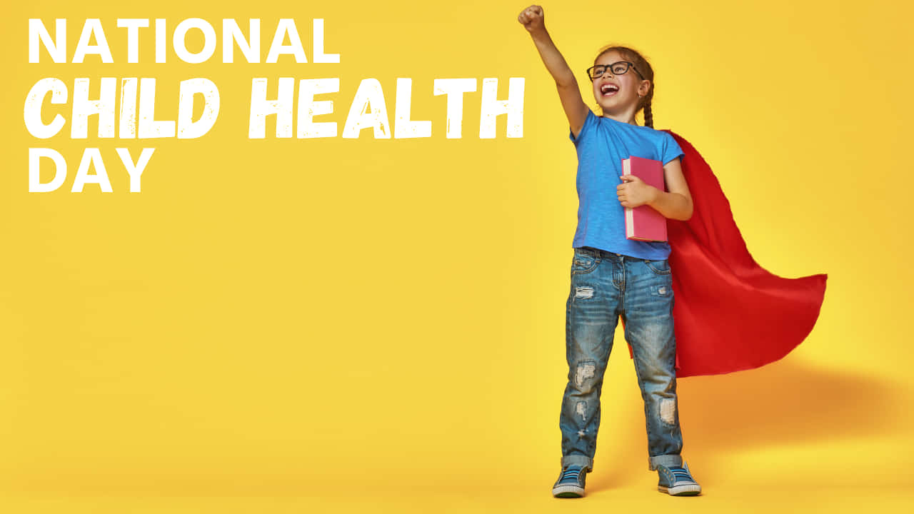 National Child Health Day, red cape, glasses, HD Desktop Wallpaper