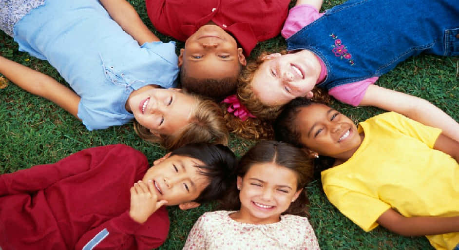 National Child Health Day, five smiling children, diverse backgrounds, SD Desktop Wallpaper