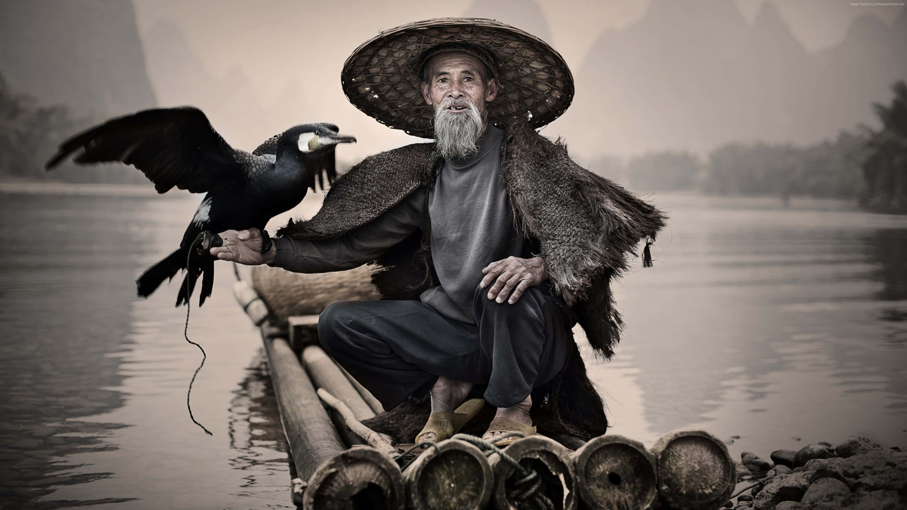 National Geographic Desktop, black, elderly fisherman, 4K Desktop Wallpaper