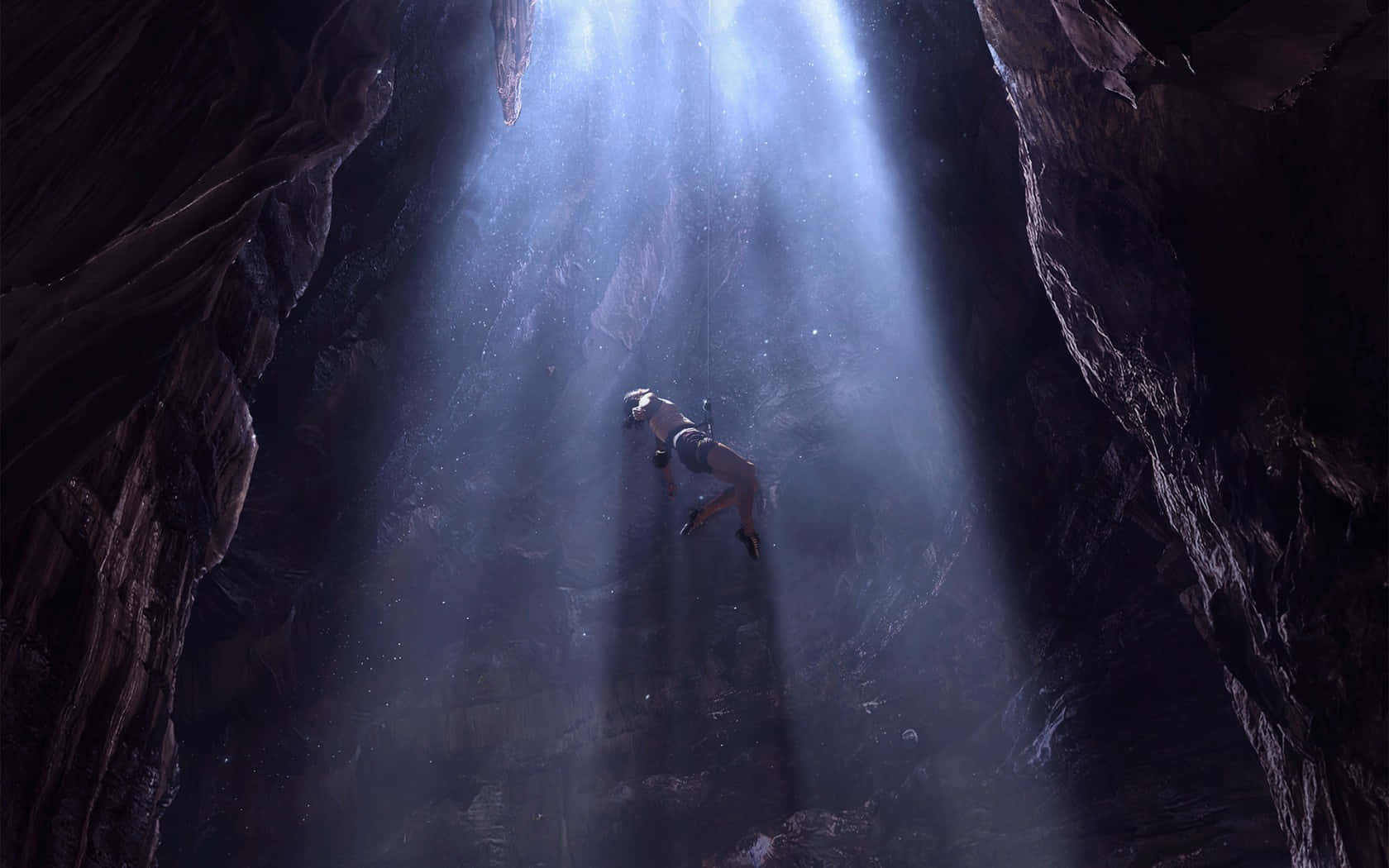National Geographic Desktop, underwater cave, sunlit, HD Desktop Wallpaper
