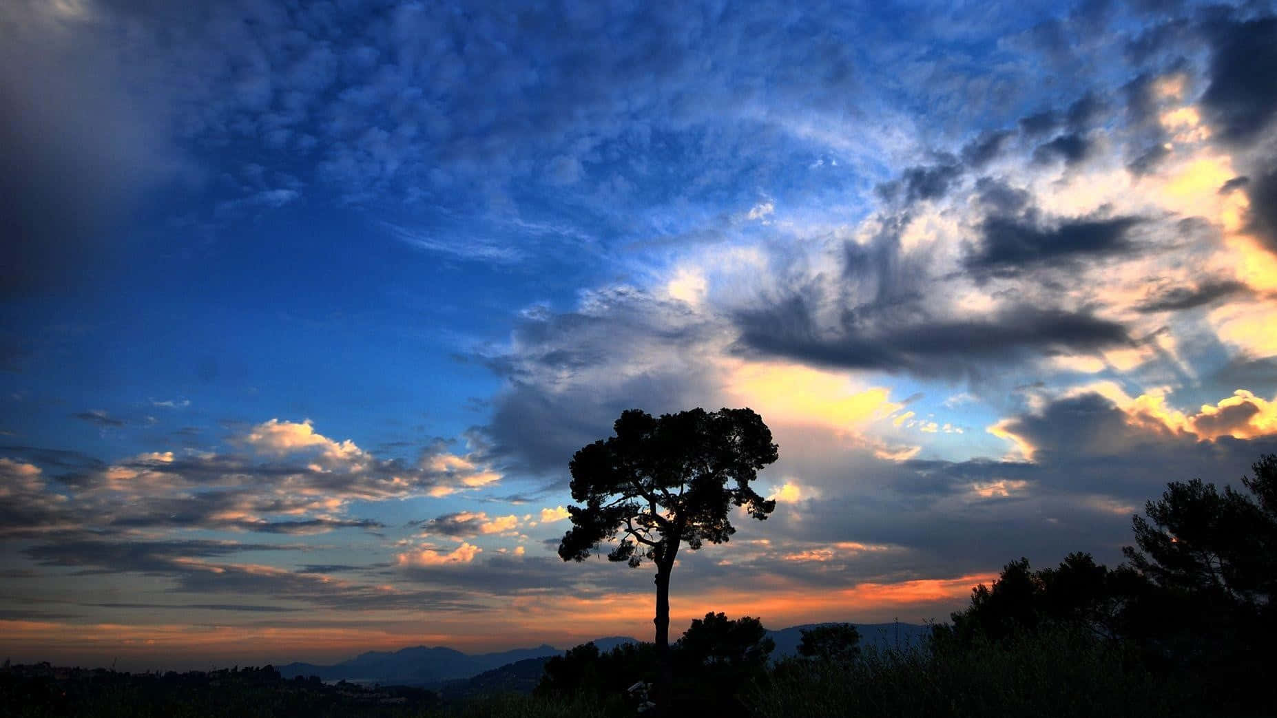 National Geographic Desktop, sunset, fiery orange, HD Desktop Wallpaper