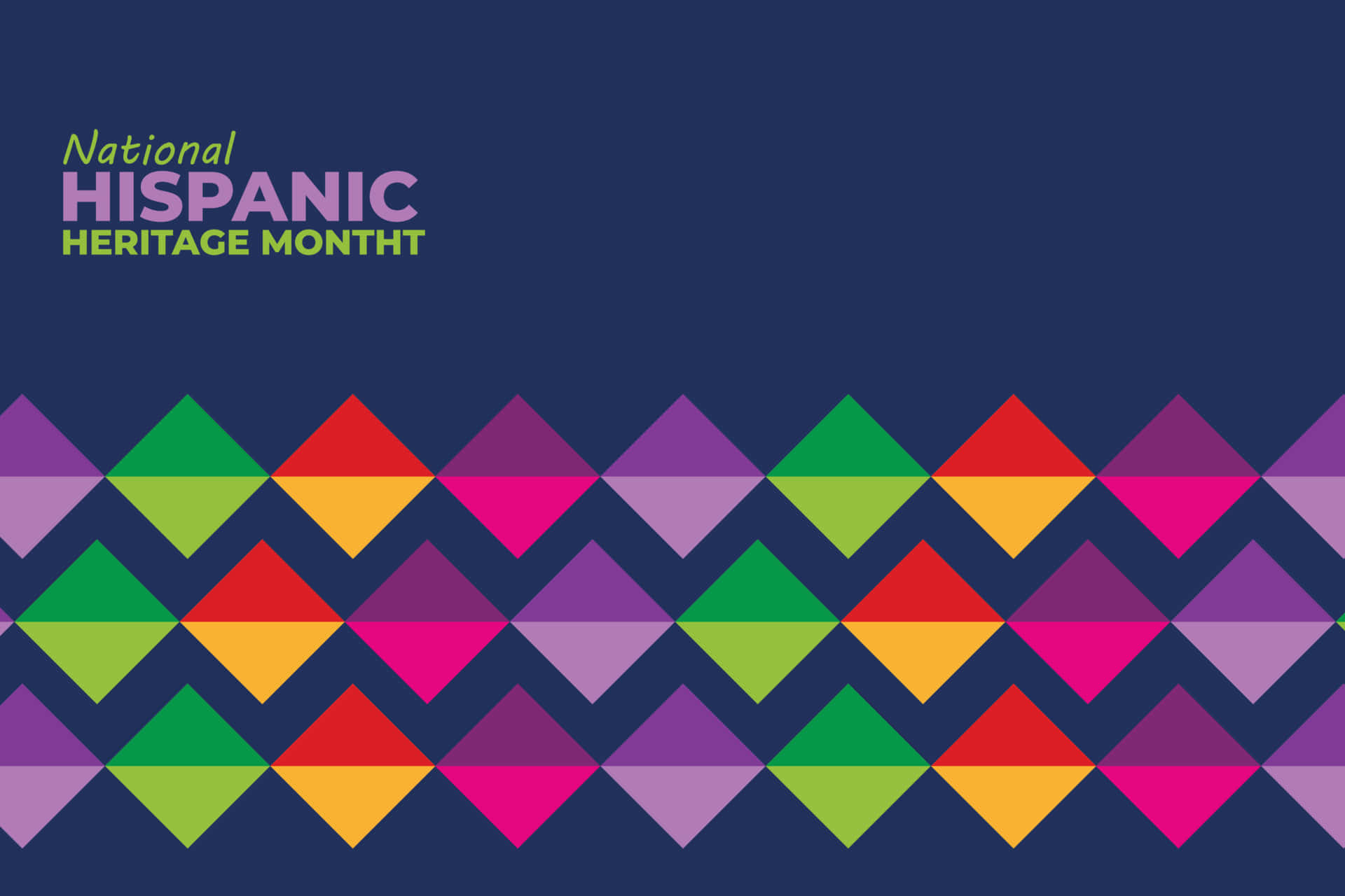 National Hispanic Heritage Month, rainbow hues, deep blue background, Full HD Desktop Wallpaper