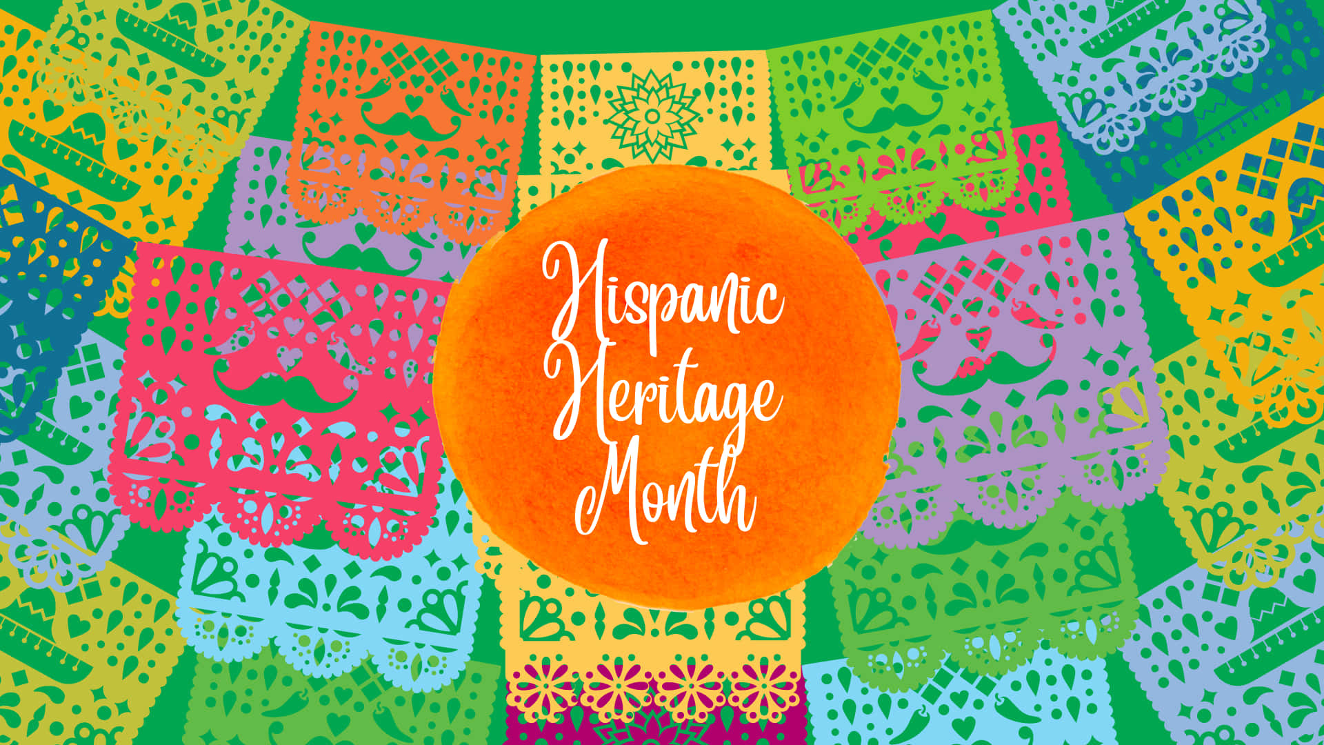 Hispanic Heritage Month, papel picado, green, Full HD Desktop Wallpaper