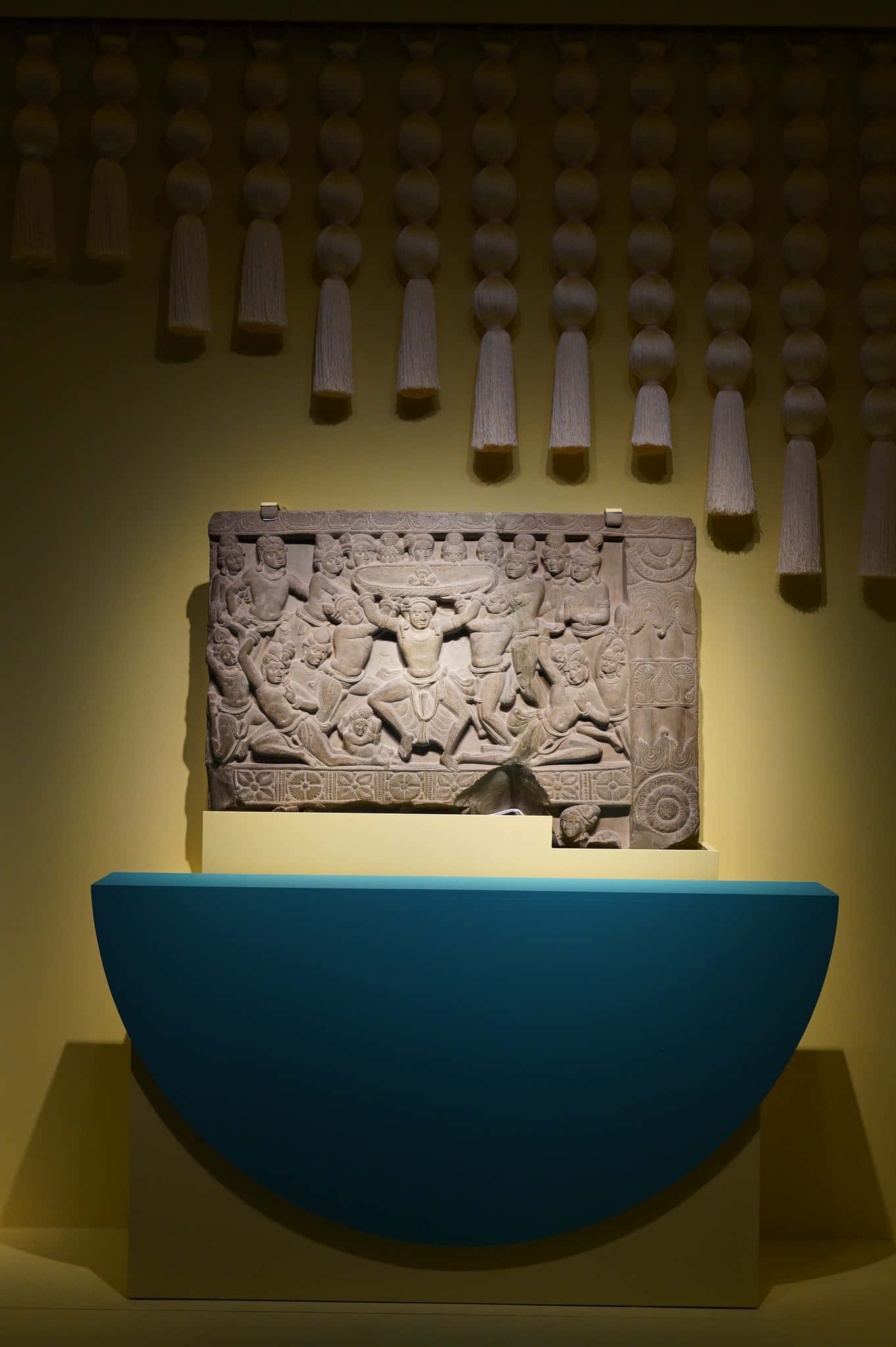 ancient relief exhibit, National Museum of Korea, mythological figures, Full HD Phone Wallpaper