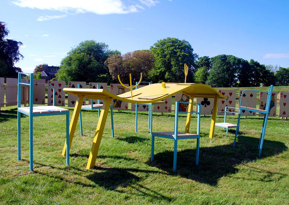modern art installation, scottish gallery, outdoor chess set, SD Desktop Wallpaper