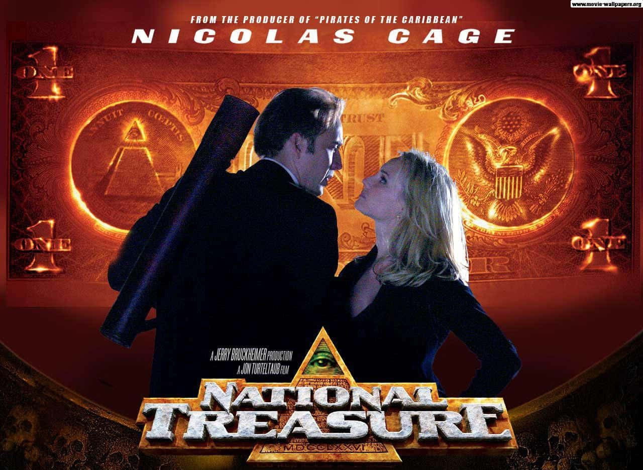 National Treasure, golden dollar bill, pyramids, HD Desktop Wallpaper
