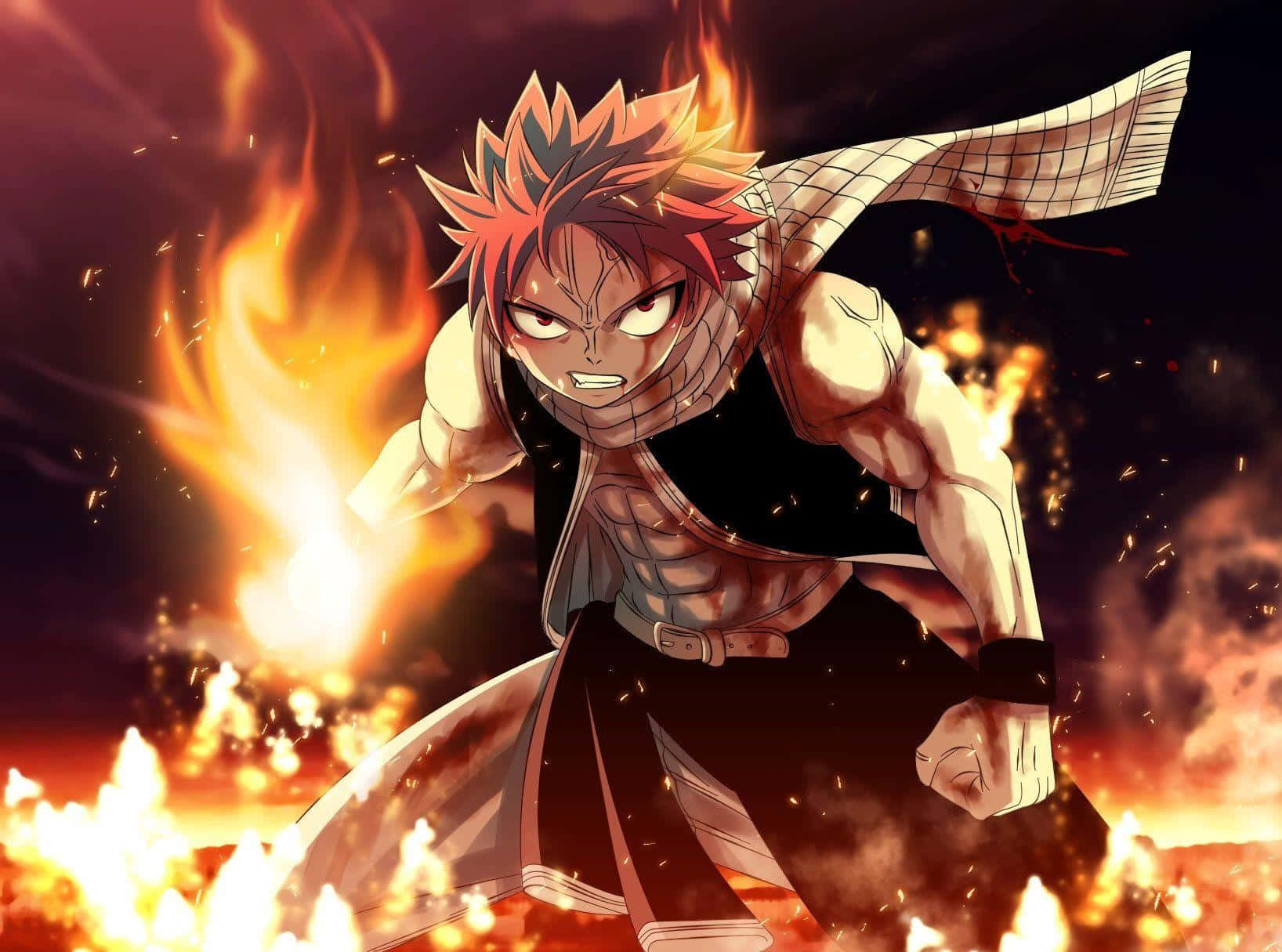 Natsu Dragneel, fire dragon's roar, fiery-haired anime warrior, HD Desktop Wallpaper