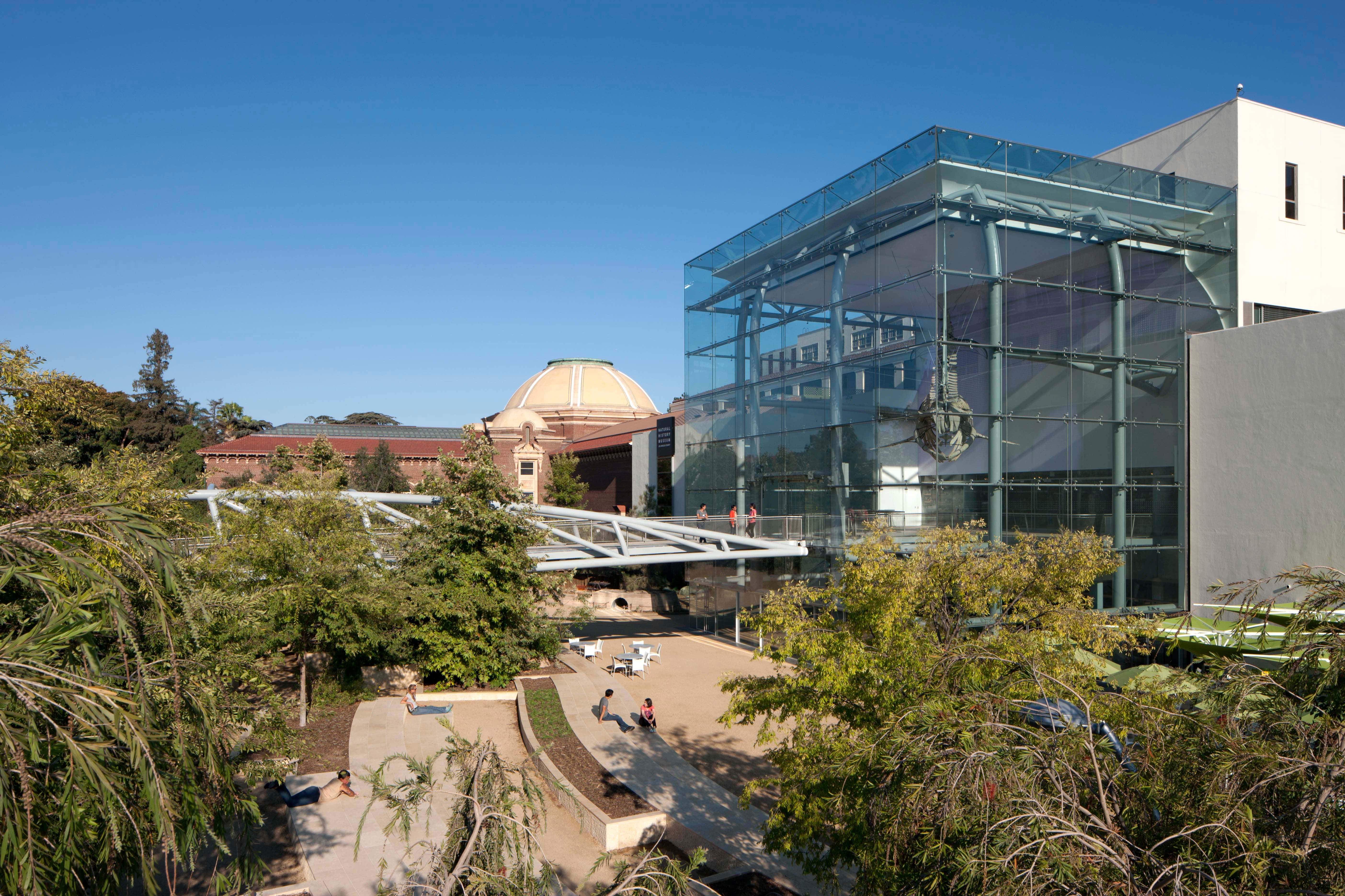 Natural History Museum Los Angeles, glass building, dome structure, 5K Desktop Wallpaper