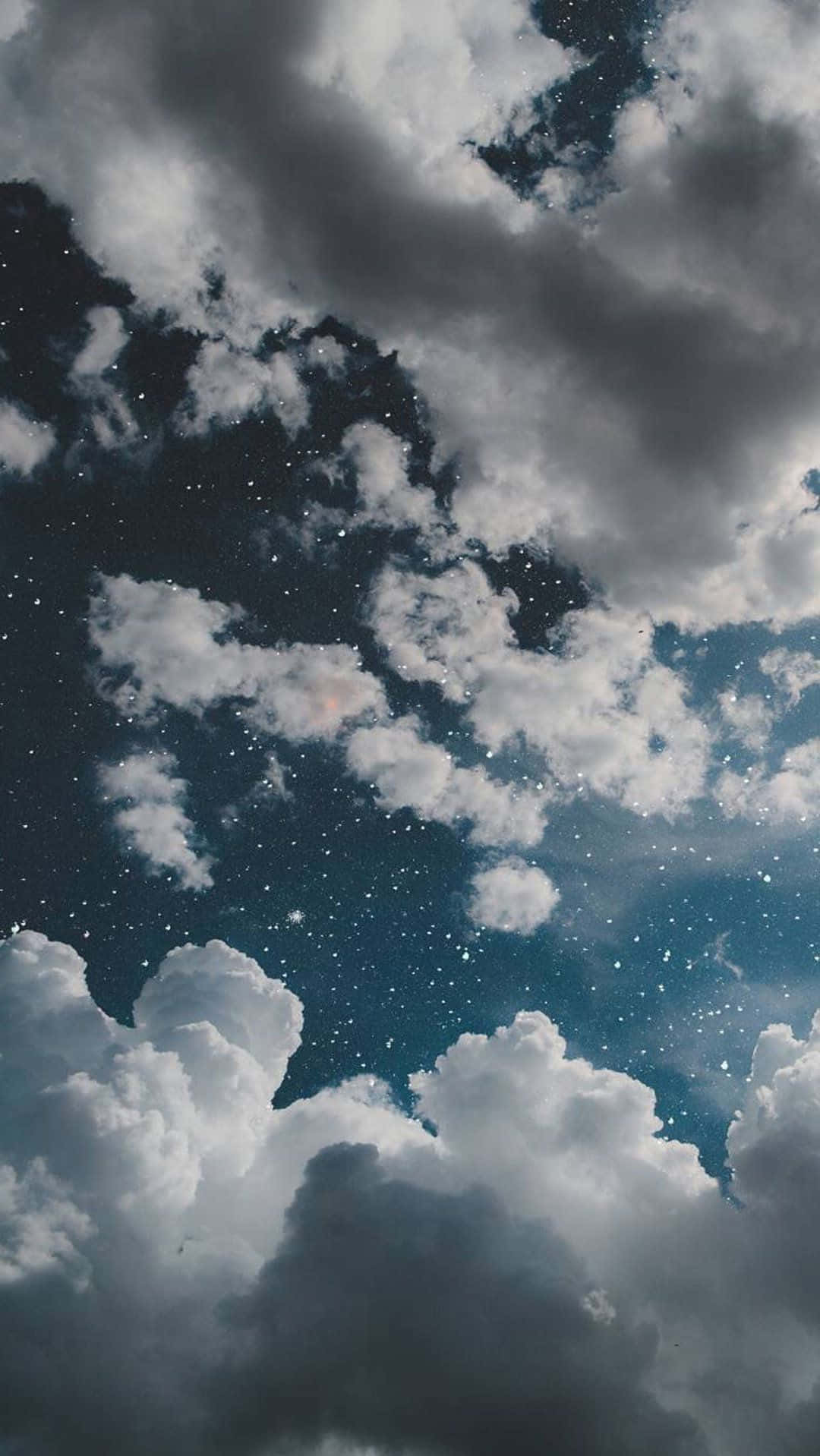 Dark Cloudy Blue Sky, starry night sky, deep blue, HD Phone Wallpaper
