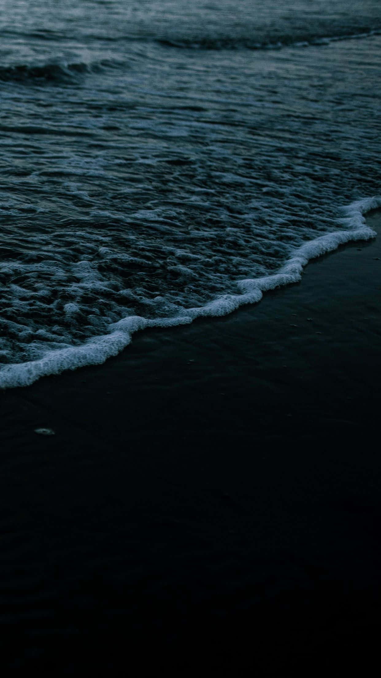 dusk, beach, dark volcanic beach, Full HD Phone Wallpaper