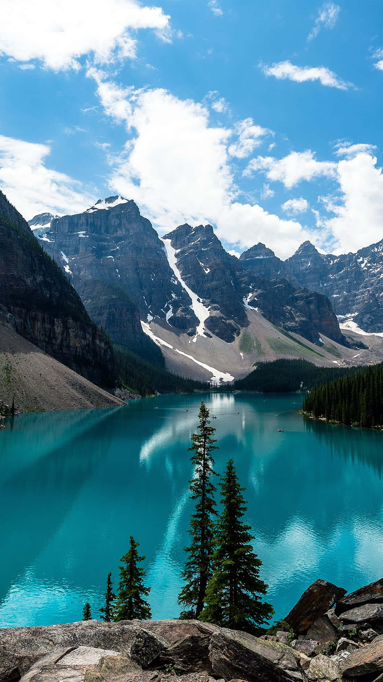Nature Android HD, turquoise lake, snow-capped mountains, Full HD Phone Wallpaper