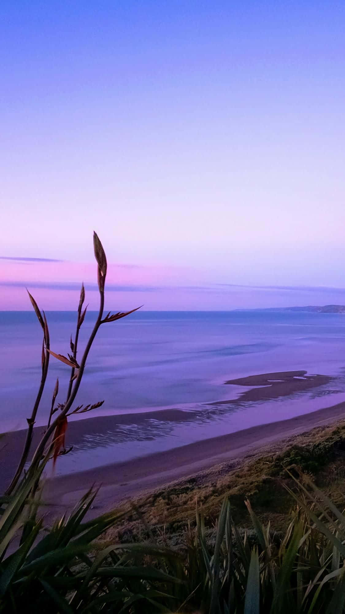 Nature Android HD, purple sunset, calm waters, Full HD Phone Wallpaper