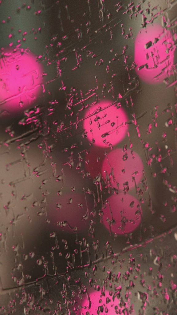 Wet Glass, Nature iPhone, pink bokeh lights, SD Phone Wallpaper