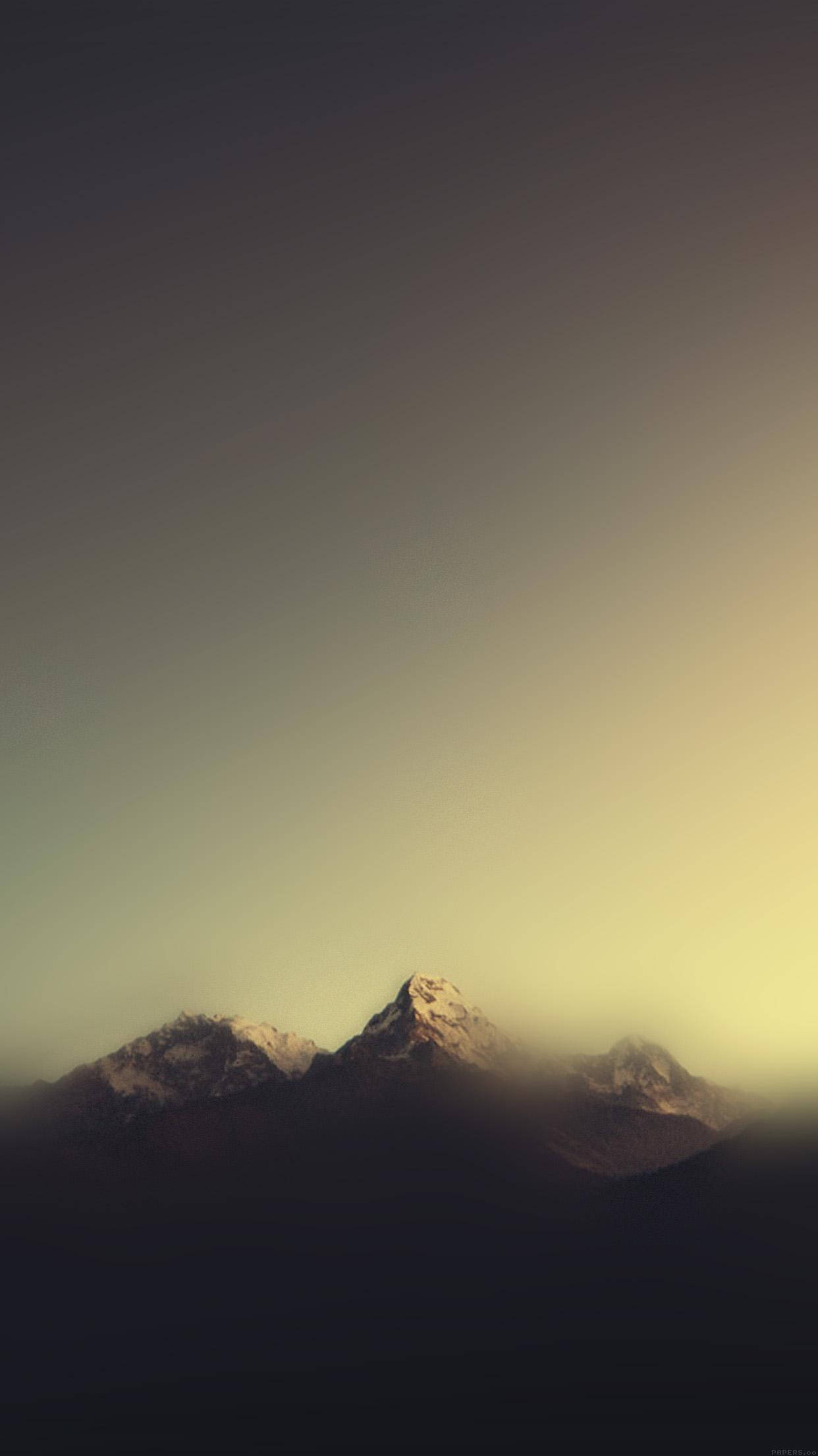 Foggy Mountain, Snow-capped mountain peaks, mist, Full HD Phone Wallpaper