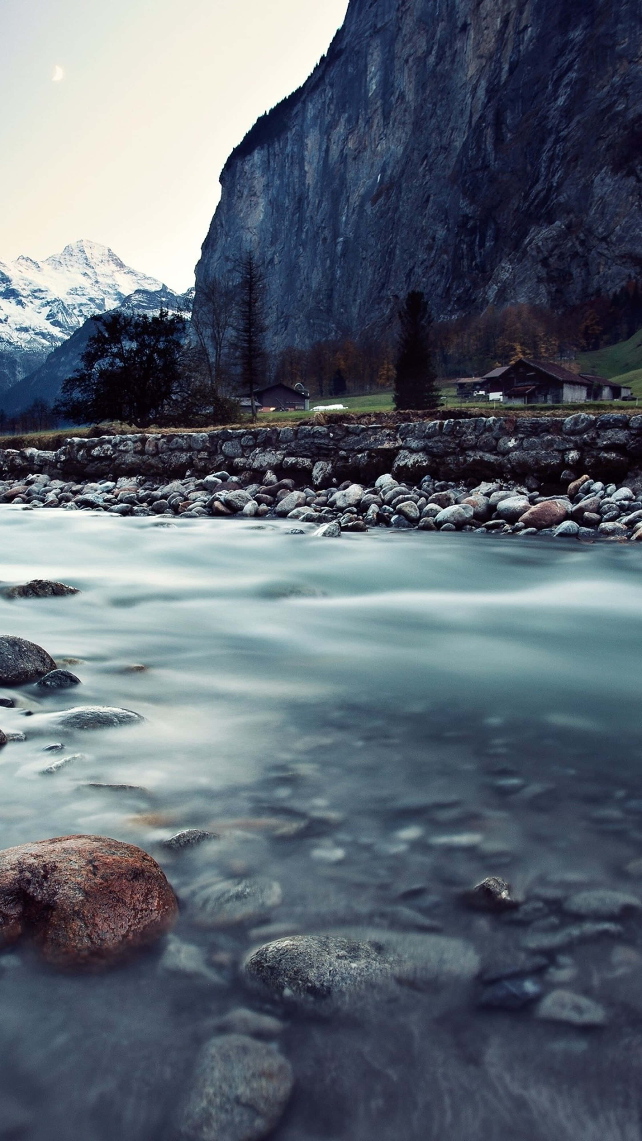 4K, iPhone, mountain river, 4K Phone Wallpaper