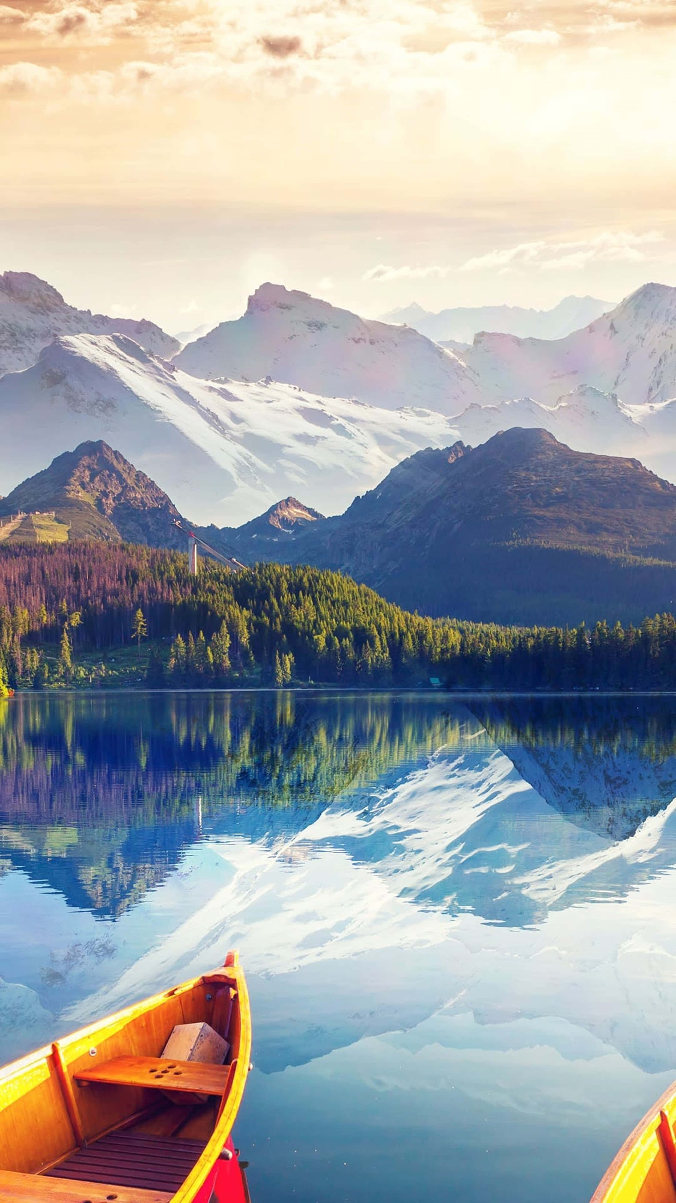 4K, iPhone, wooden canoe, 4K Phone Wallpaper