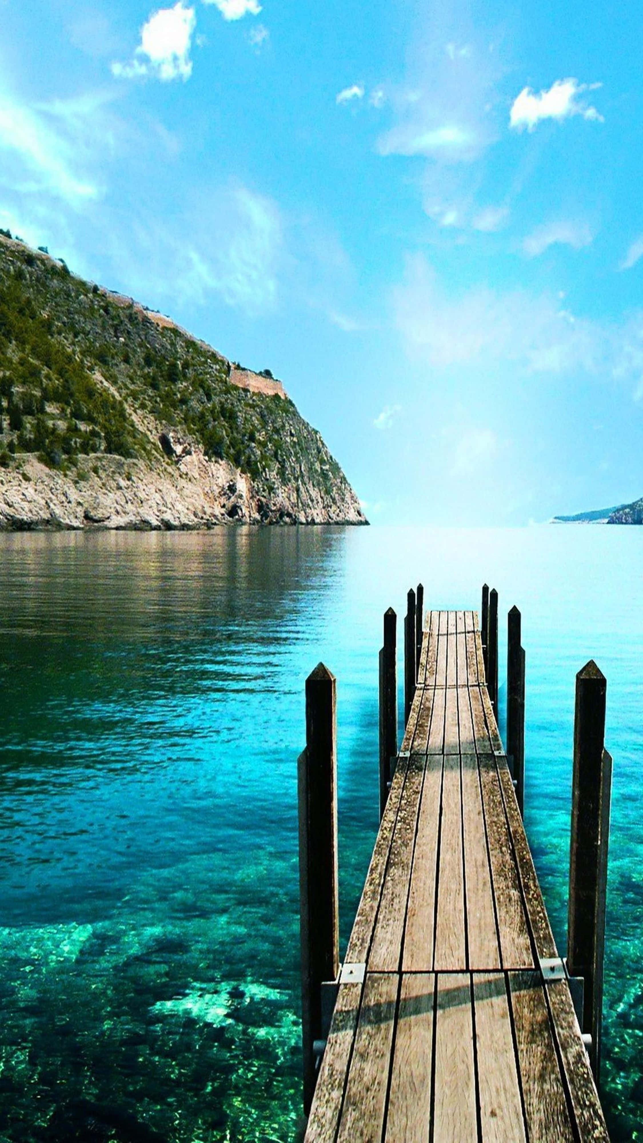 4K, iPhone, wooden walkway, 4K Phone Wallpaper