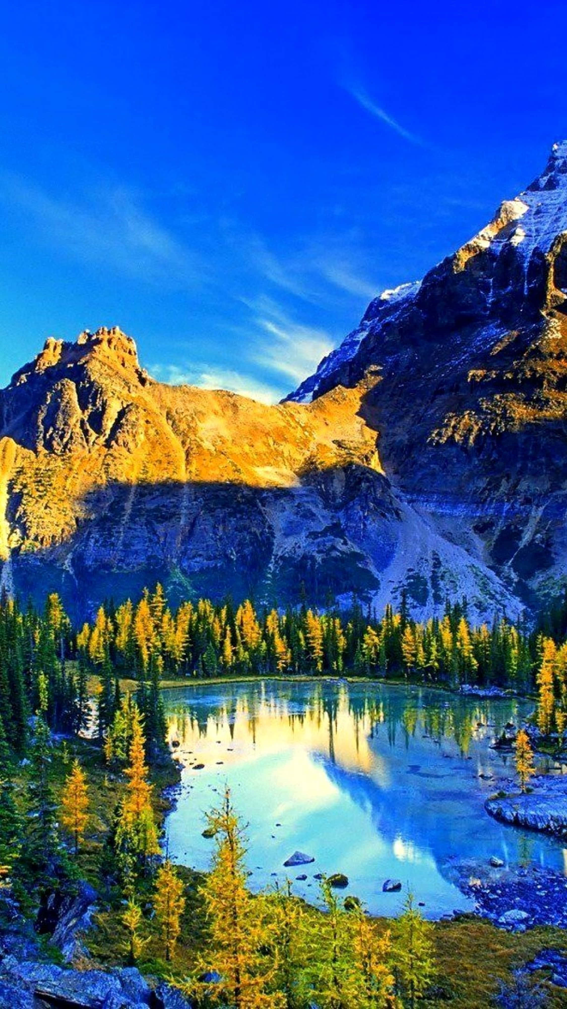 4K, iPhone, mountain lake, 4K Phone Wallpaper