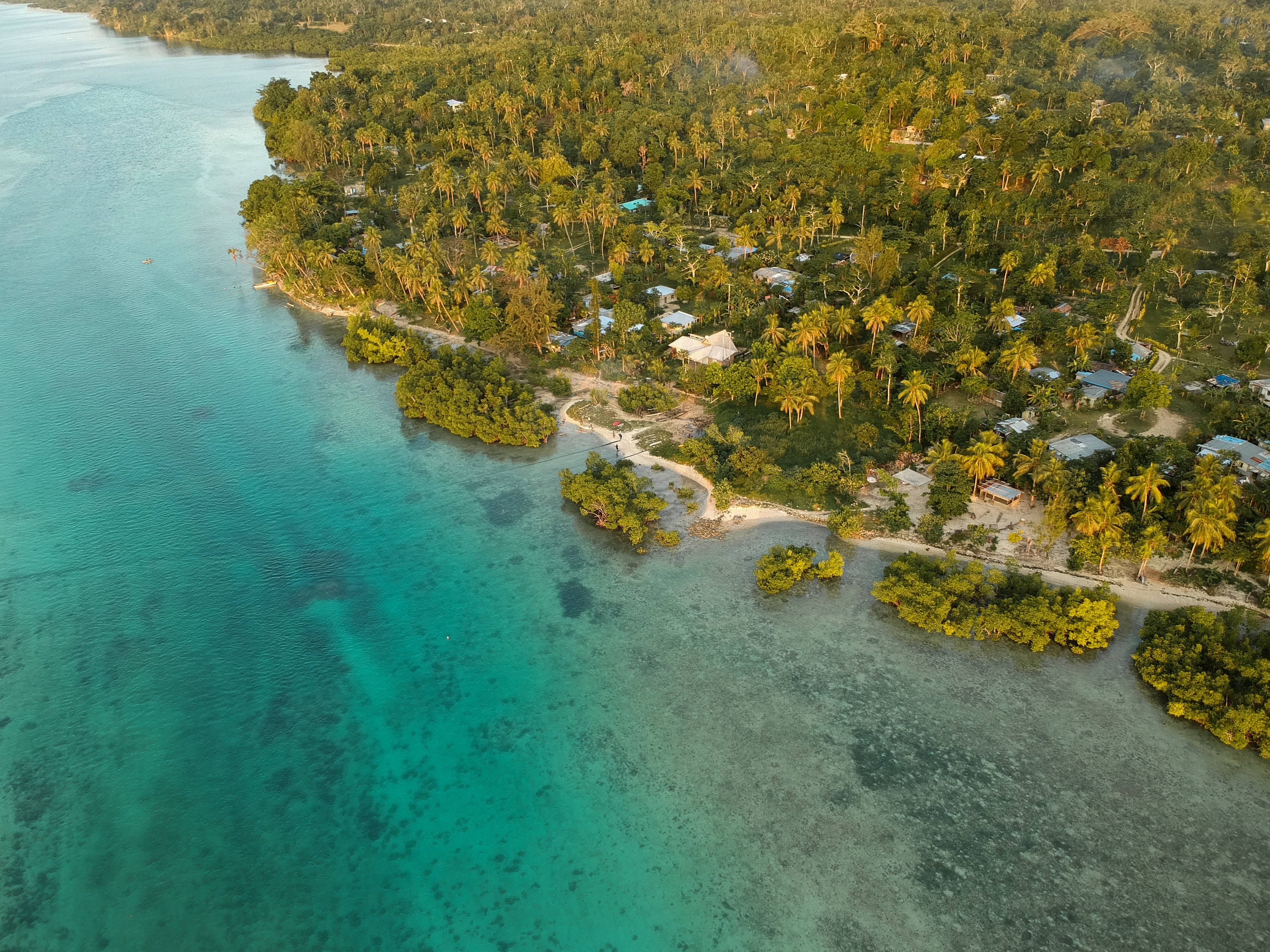Sunset, Nauru, turquoise waters, 2K Desktop Wallpaper