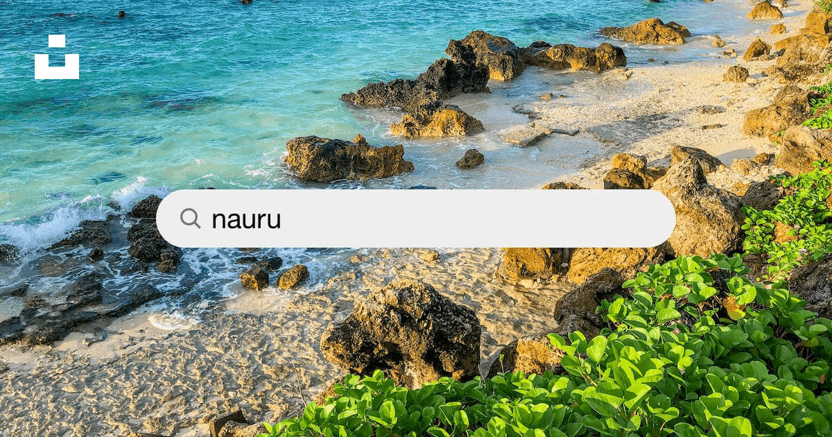 Nauru, turquoise waves, sunlit rocks, SD Desktop Wallpaper