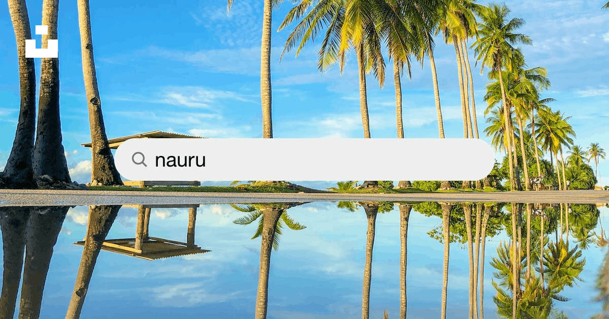 Nauru, palm trees, calm water, SD Desktop Wallpaper