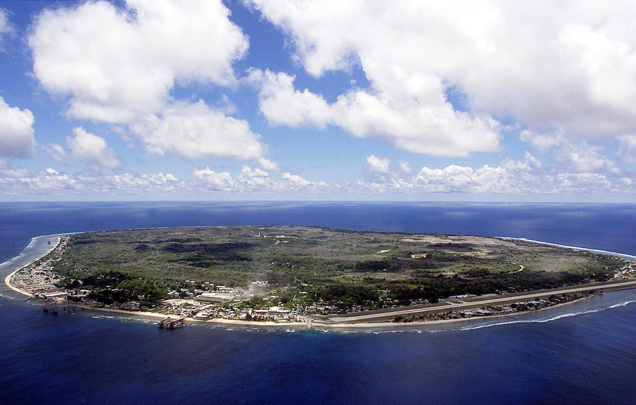 Nauru, lush green island, coastal town, Full HD Desktop Wallpaper