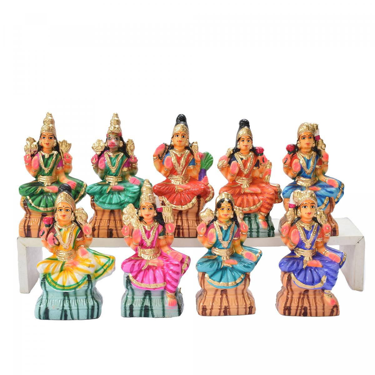 Nav Durga, Hindu deities, statues, SD Desktop Wallpaper