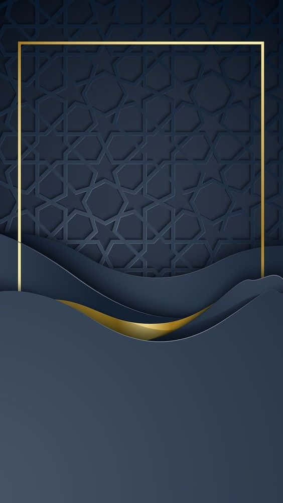 Navy Gold Abstract Design, dark blue, gold geometric patterns, SD Phone Wallpaper
